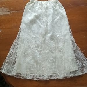Vintage Lace Overlay Skirt
